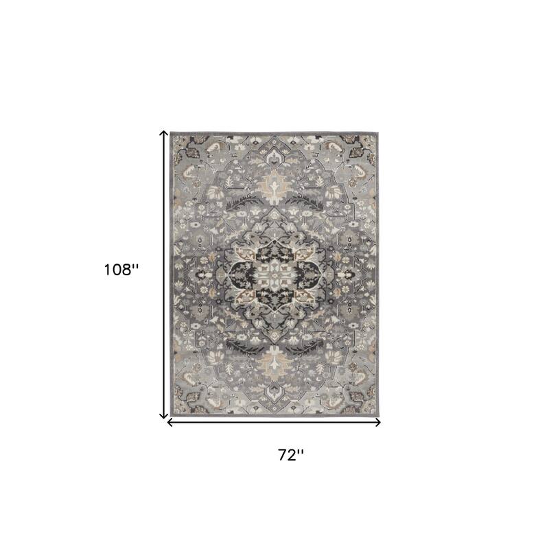 Keluc Power Loomed Floral Non Skid Low Pile Area Rug By HomeRoots