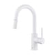 preview thumbnail 1 of 9, Single-Hole Pull-Down Kitchen Faucet with Sprayer and Magnetic Docking Matte White