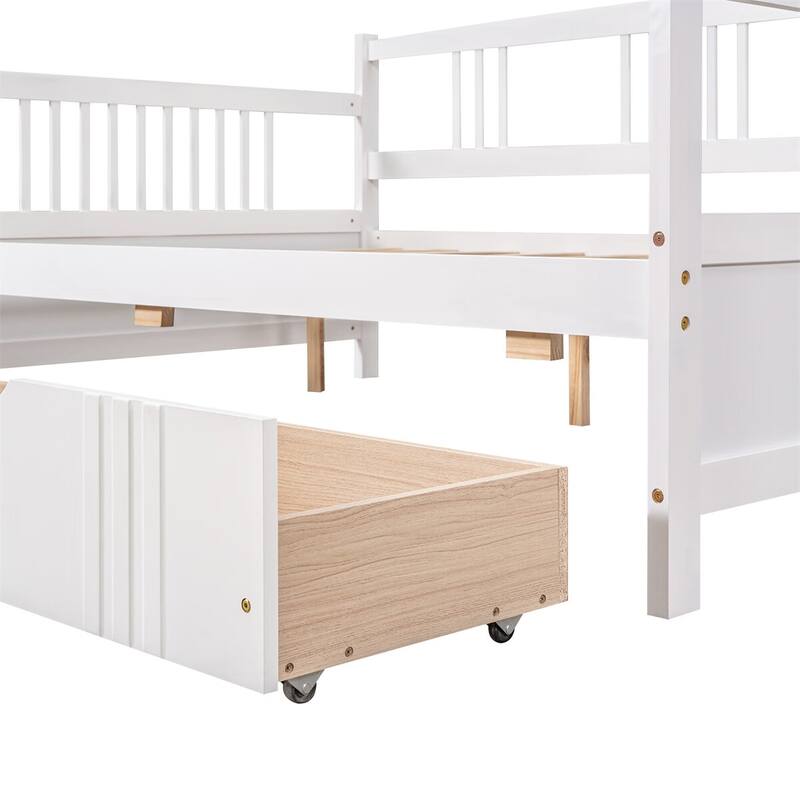 Merax Wood Daybed with Two Drawers