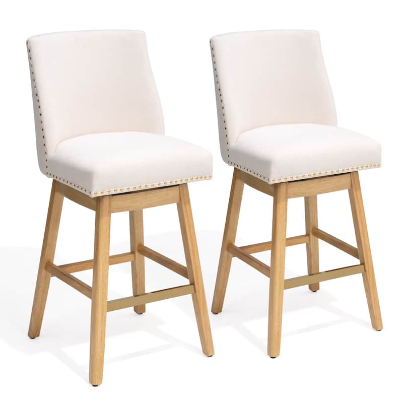 Crestlive Bar Stools Swivel Barstool with Back