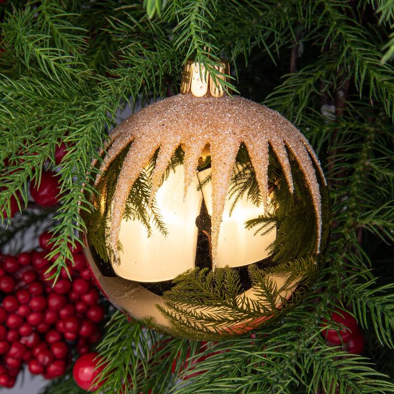 STP Goods Golden Ball Christmas Tree Ornament Set of 6