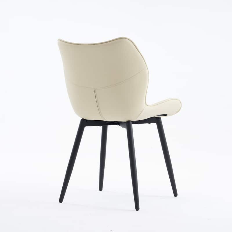 Upholstered Dining Chairs Set of 2, Faux Leather Kitchen Chairs