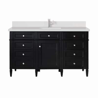 James Martin Vanities 650-V60S-1WZ Brittany 60" Single Basin Poplar