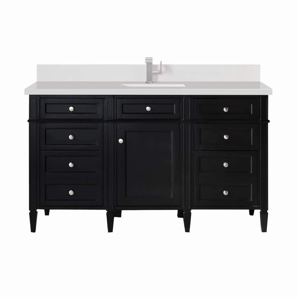 James Martin Vanities 650-V60S-1WZ Brittany 60" Single Basin Poplar