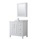 Option White / White Carrara Marble Top / Polished Chrome