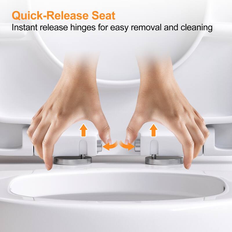 HOROW 1 Piece Dual Flush Toilet White 0.8 1.28 GPF Seat Included 12 Inch Rough In