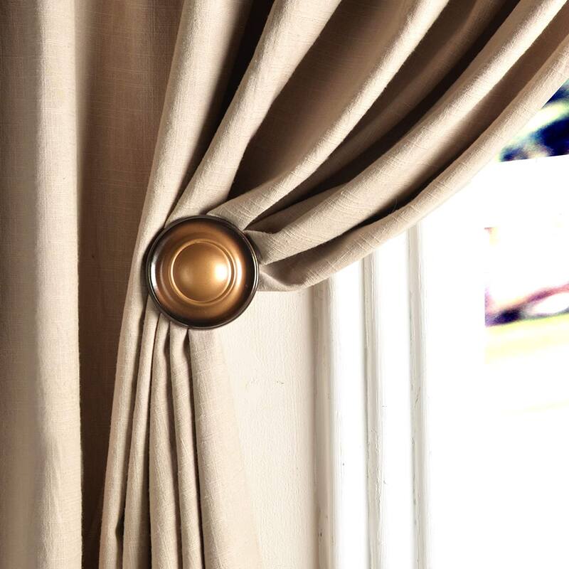 2 Pcs Curtain Holdback for Curtains Wall Mounted Metal Drapery Hook for Door Window Treatment- By Deco Window