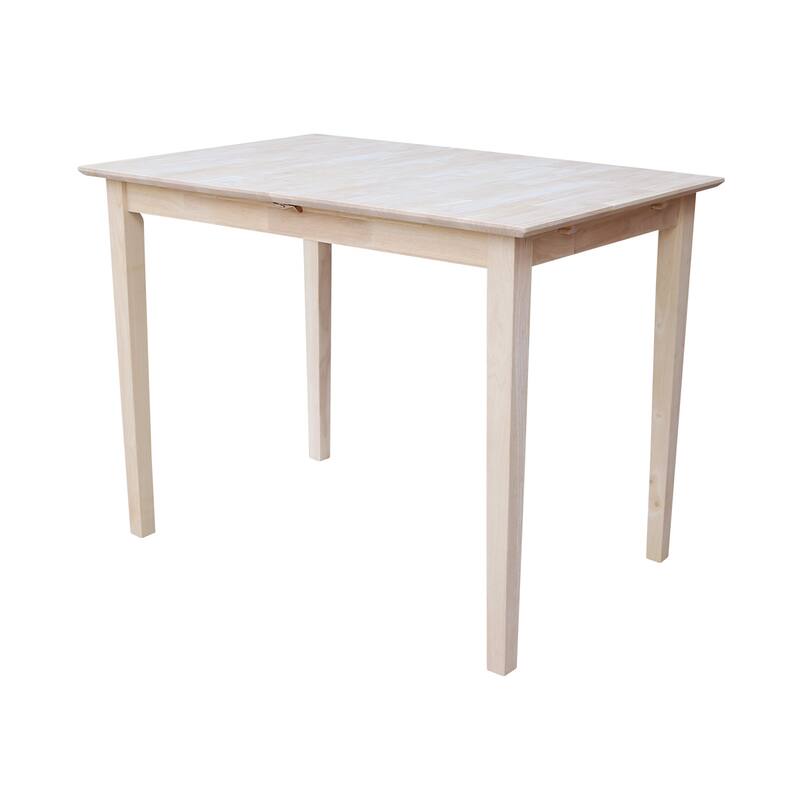 International Concepts 32-inch Wide Unfinished Shaker-style Parawood Counter Height Dining Table with Butterfly Extension