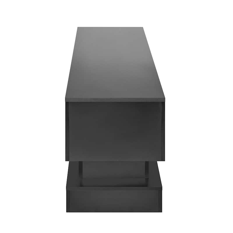 63" TV Stand with Double-Layer & LED for TVs Up to 65"