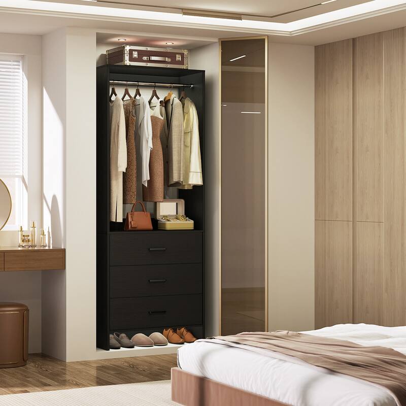 Cimly Freestanding Closet Sytem, Closet Organizer Wardrobe for Walk-in and Reach-in Closet