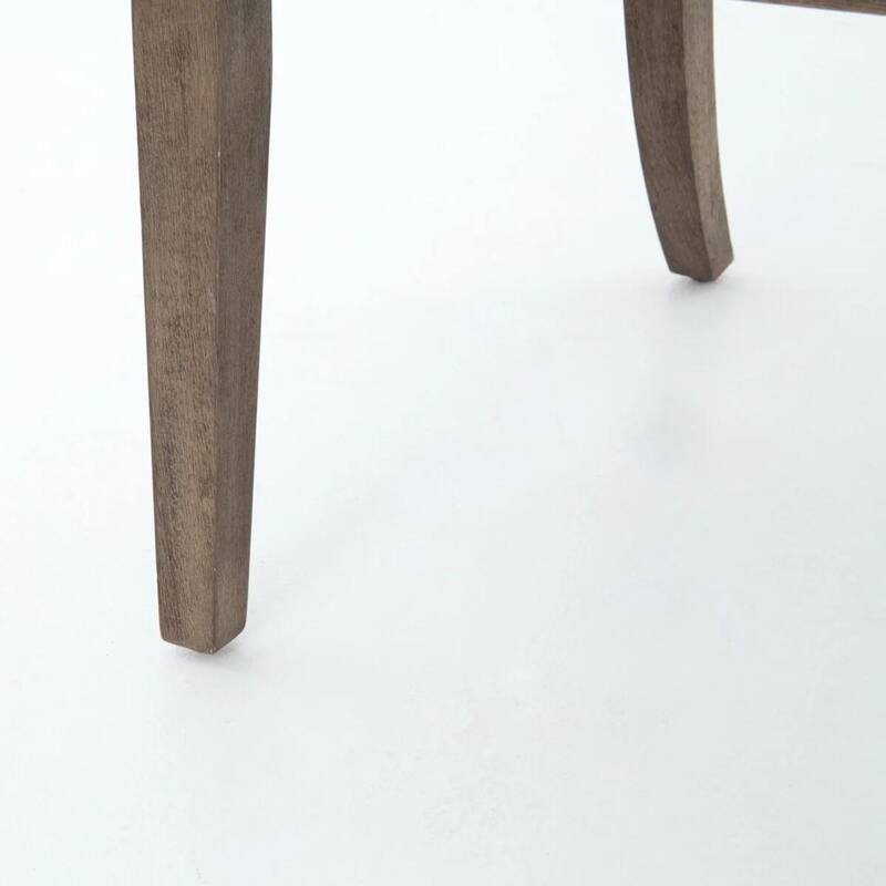 Roman Wood Dining Chair Canvas Gray fabric