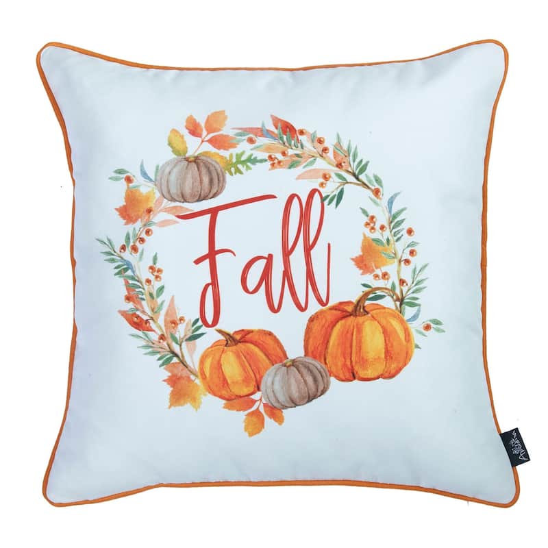 Decorative Fall Thanksgiving Throw Pillow Cover Plaid & Quote Set of 2