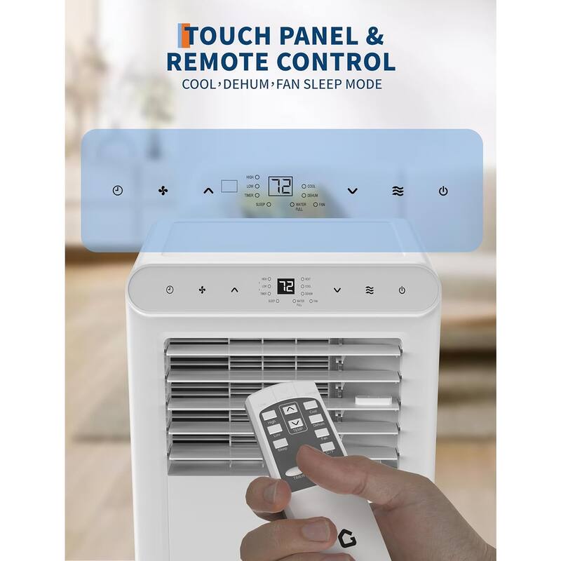 8,000 BTU Portable Air Conditioner, 3-in-1 Portable AC Unit Room Cools up to 350 Sq. Ft.