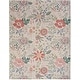 preview thumbnail 2 of 20, Nourison Washables Indoor Pink Floral Area Rug 5' 2" x 7' - Multi - Rectangle
