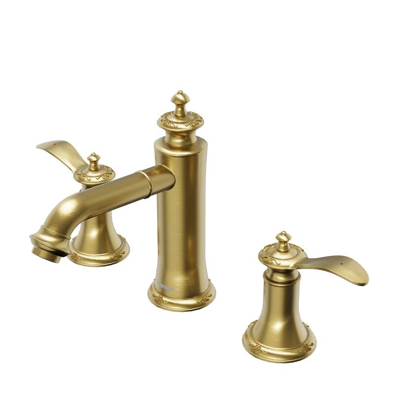 Karran Vineyard KBF474 2-Handle Three Hole Widespread Bathroom Faucet with Matching Pop-up Drain