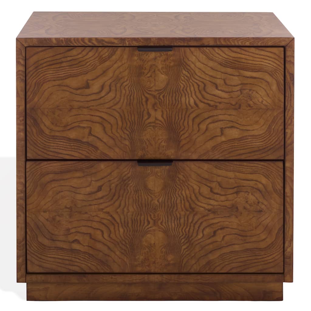 SAFAVIEH Couture Frankie Burl 2-Drawer Nightstand