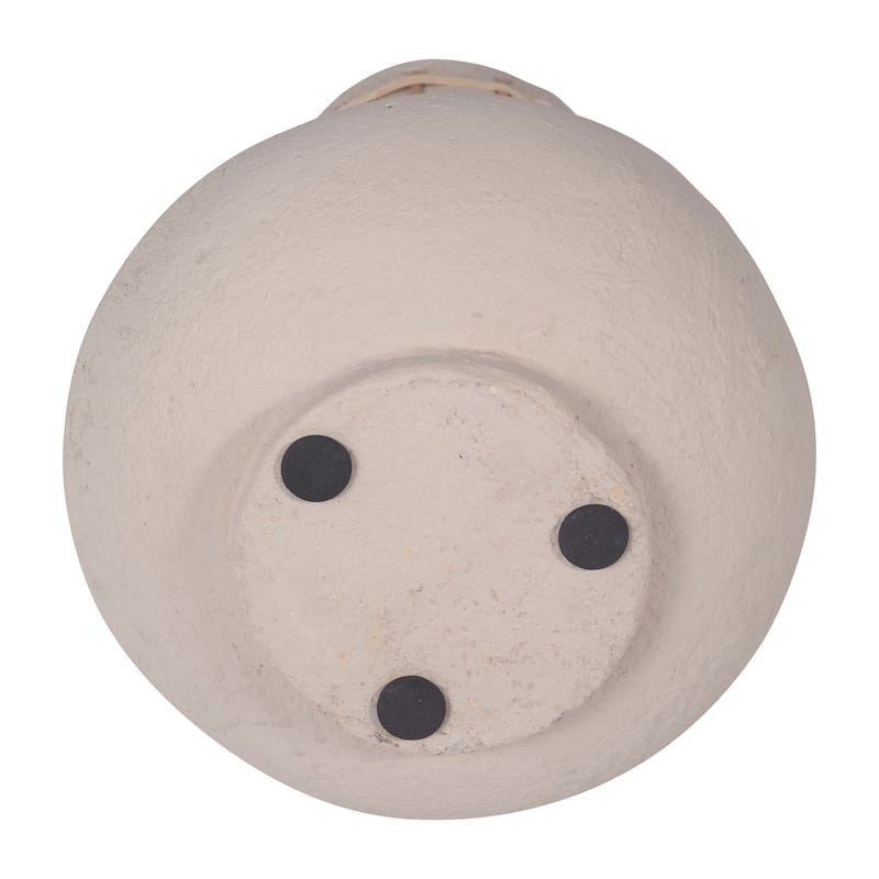 Sagebrook Home Ecomix Ivory Weave Nomad Vase, Round, Solid Color, Flower Arrangement Centerpiece