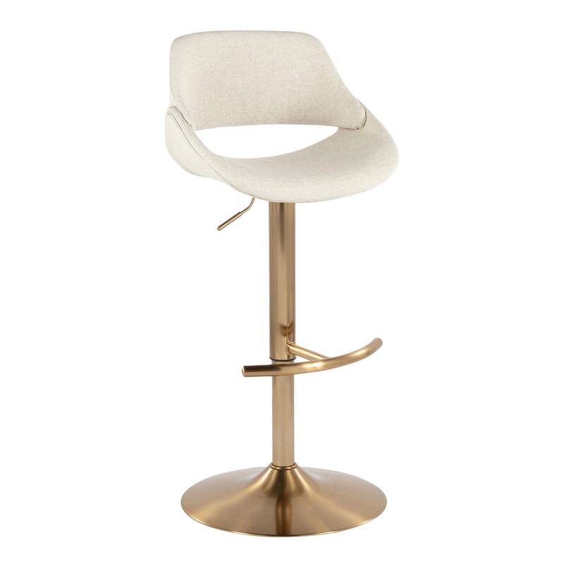 Silver Orchid Svellingen Adjustable Bar Stool with Rounded T Footrest - Set of 2