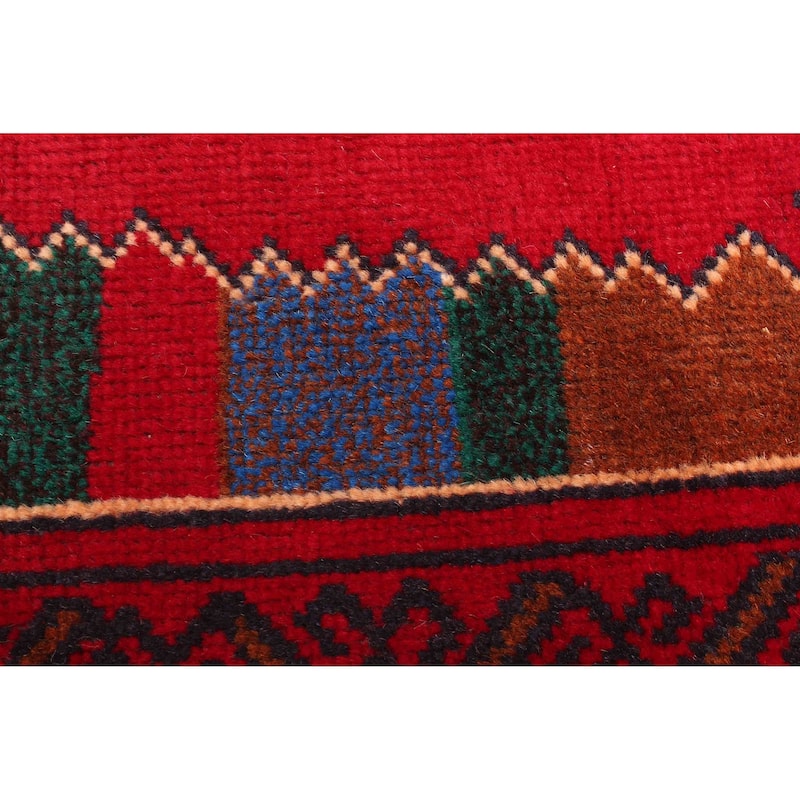 ECARPETGALLERY Hand-knotted Teimani Red Wool Rug - 2'9 x 4'6