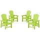 preview thumbnail 15 of 179, Laguna Kids Outdoor Poly Adirondack Chair (Set of 4) Lime