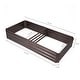 preview thumbnail 7 of 7, Galvanized Steel Rectangular 5.8-Ft x 2.9-Ft Raised Garden Bed Planter, Brown - 11.61" H x 70.15" W x 34.76" D