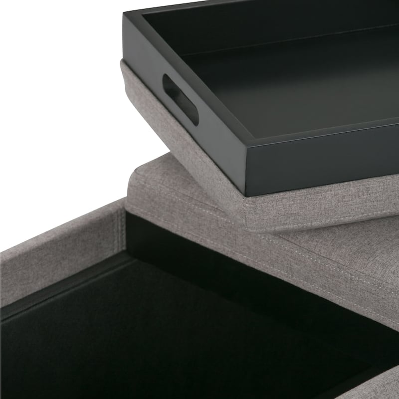 WYNDENHALL Franklin 42-in. Wide Contemporary Rectangular Storage Ottoman