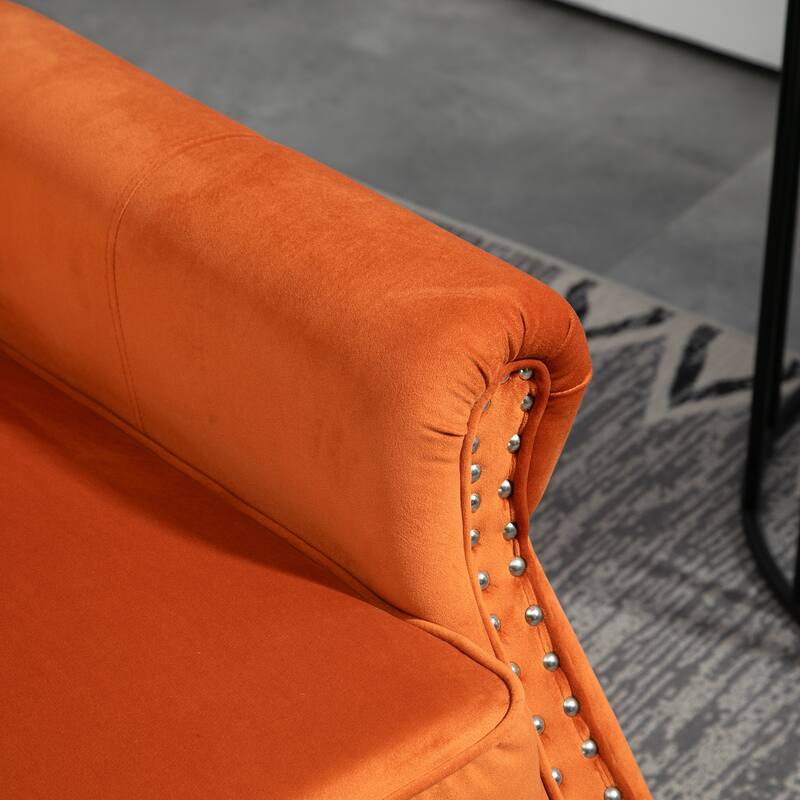 Tufted High Back Chair Living Room Wood Frame Armchair