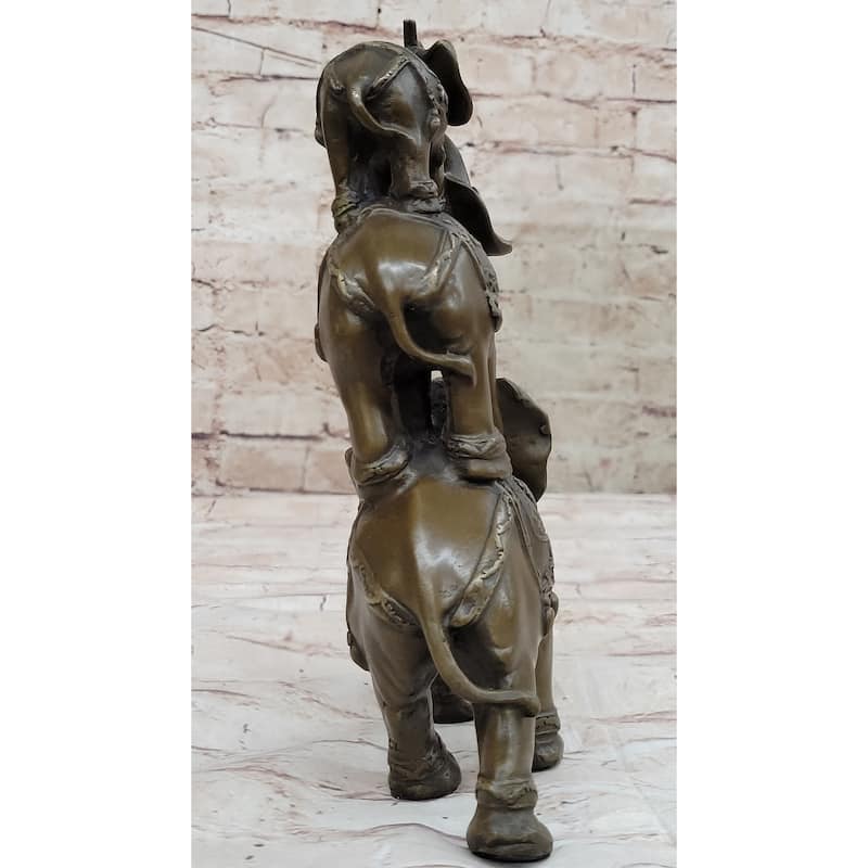 Collectible Bronze Elephant Safari Statue Art Figure Figurine Animal Hot Cast