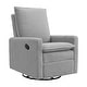 preview thumbnail 16 of 18, Oxford Baby Uptown Swivel Rocker / Recliner Black