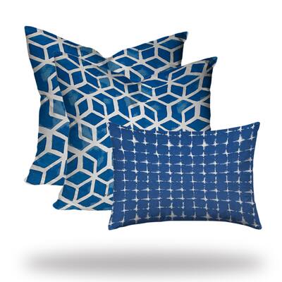 AZUL Collection Indoor/Outdoor Lumbar Pillow Set, Sewn Closed - 20 x 20