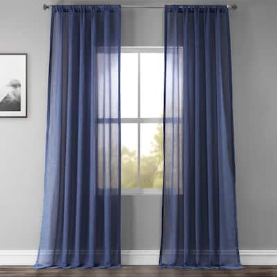 Exclusive Fabrics Faux Linen Sheer Curtain (1 Panel)