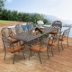 preview thumbnail 16 of 15, 9-Piece Outdoor Dining Set with 1 Table + 8 Chairs, All-Weather Aluminum Outdoor Patio Sets for Patio, Backyard, Garden