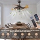 preview thumbnail 2 of 49, Smart Tiffany Stained Glass Retractable Led Ceiling Fan