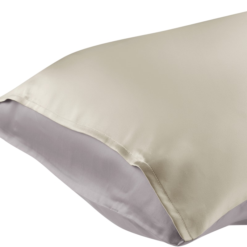 Silk Envelope Closure Hair and Skin Soft and Smooth Pillowcase 1 Pc - Beige
