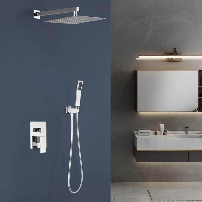 Topcraft 12-Inch Complete Shower System with Handheld Showerhead