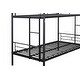 preview thumbnail 8 of 12, Black Twin over Twin Size Metal Bunk Bed, Heavy-duty Sturdy Metal, Noise Reduced Design, Safety Guardrail