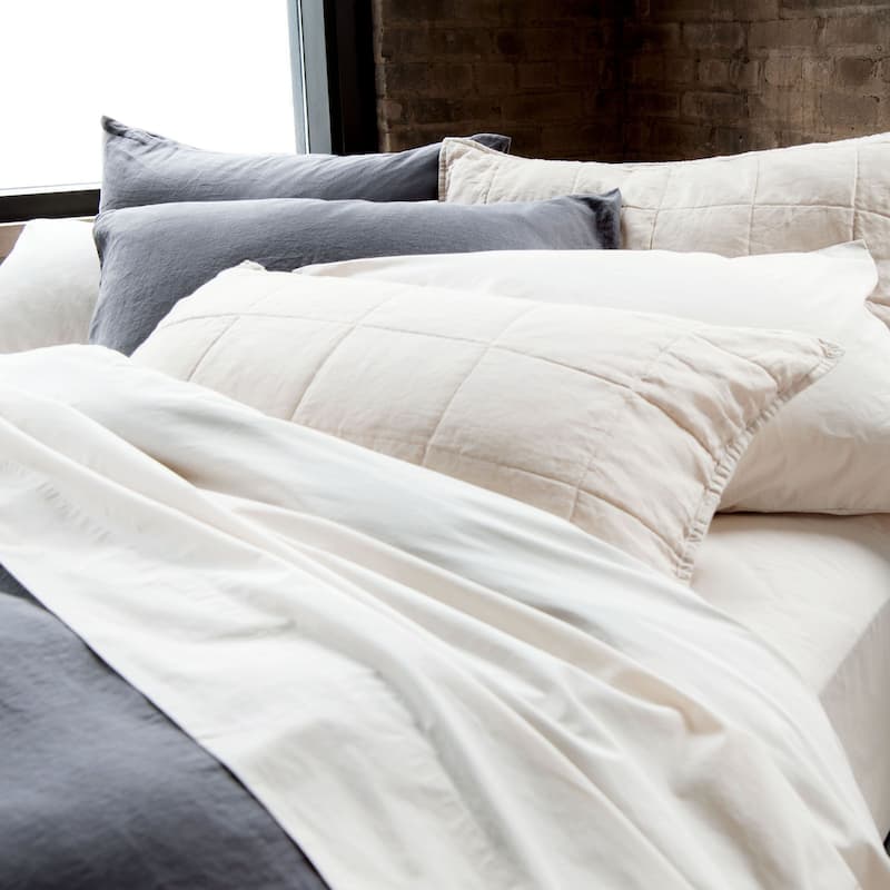 French Linen Quilted Sham Set by BOKSER HOME