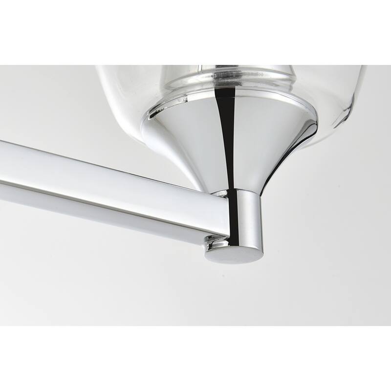 Gina 1 Light Black and Clear Bath Sconce
