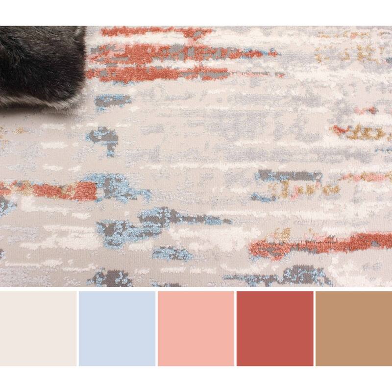 ECARPETGALLERY Machine Made Juniper Ivory Area Rug