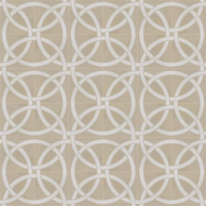 Merola Tile Caprice Pastel Loop Encaustic 7.86" x 7.86" Porcelain Floor and Wall Tile