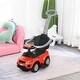preview thumbnail 7 of 5, Toddler Push Car Stroller with Storage, Music, Horn & 360° Guardrail for Safety - Red