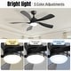 preview thumbnail 68 of 71, 45 Inch / 52 Inch White Ceiling Fan with Dimmable LED Light and Remote, 6-Speed Reversible DC Motor, ABS Blades