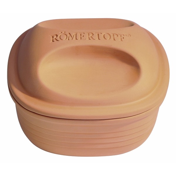 Romertopf by Reston Lloyd Natural Glazed Clay Cooker, Square Casserole
