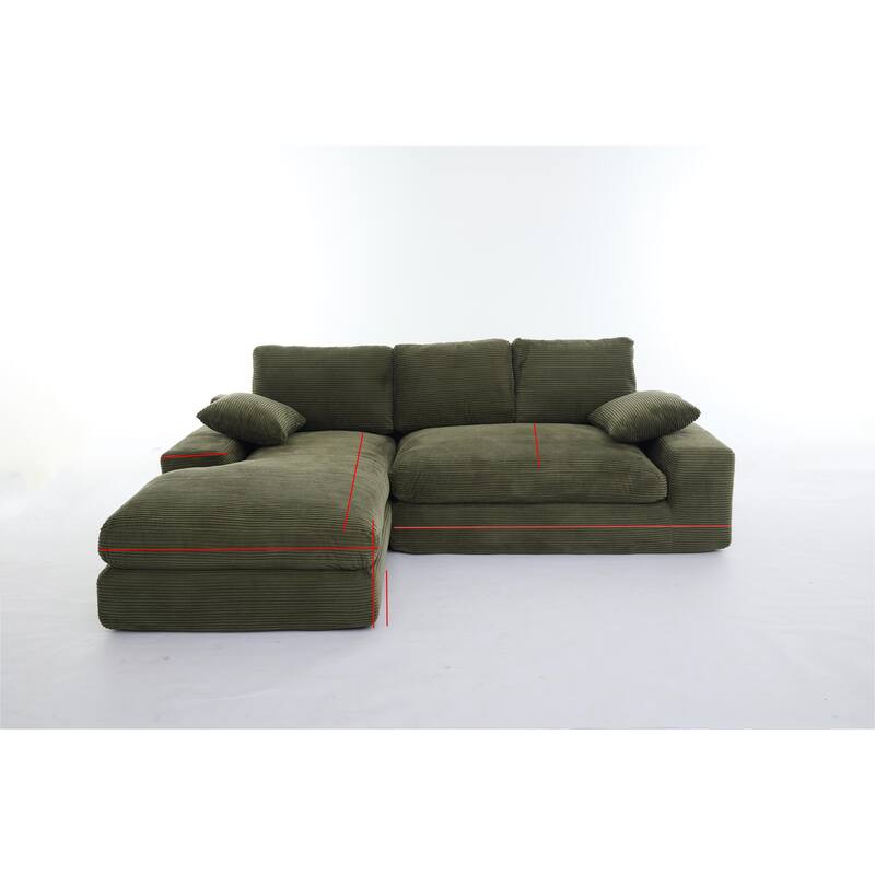 4-Seat Modular Sofa Set, Soft Upholstered Sleeper Couch, Reversible Chaise, Ideal for Living Room