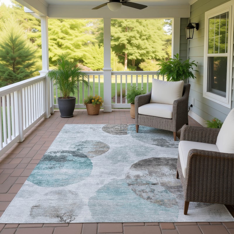 Machine Washable Indoor/ Outdoor Contemporary Micha Chantille Rug