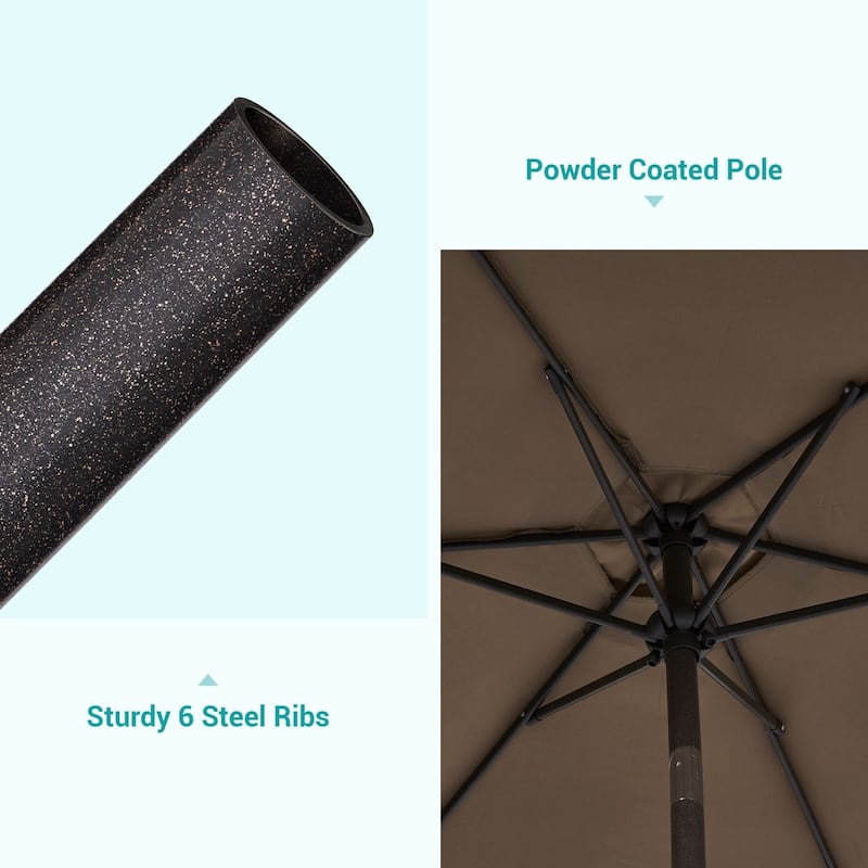 Bonosuki 7.5-foot Waterproof Sunshade Canopy Patio Umbrella