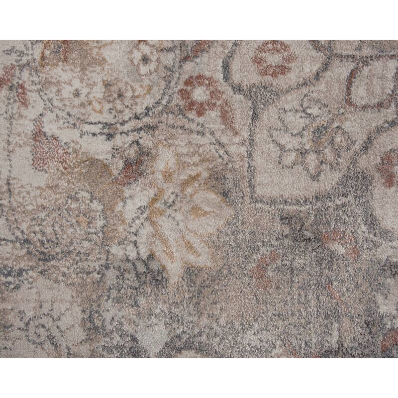 Alora Decor Lavish Rustic Rust Polypropylene/Polyester Area Rug