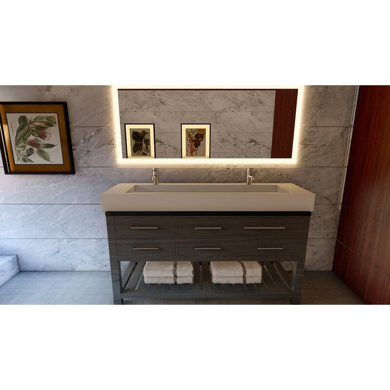 Audrey 36" - 72" Solid Surface Bathroom Vanity Top