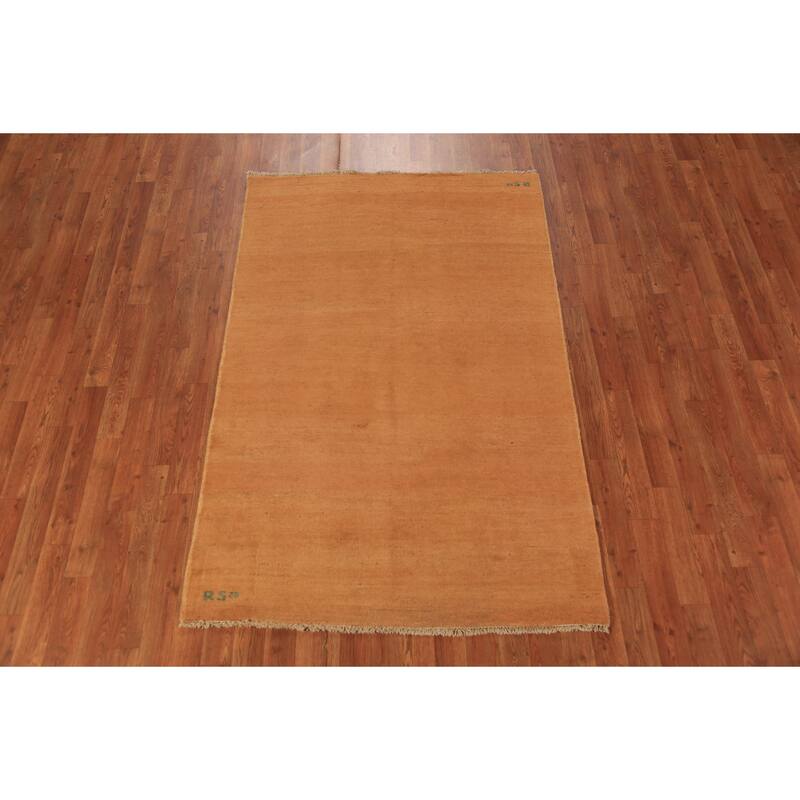 Gabbeh Modern Rug Hand-Knotted Contemporary Wool Carpet - 3'10" x 5'11"