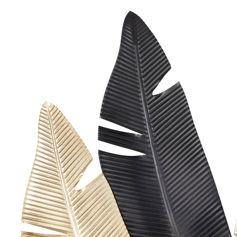 Metal Leaf Wall Decor - Gold - Roche River Decor